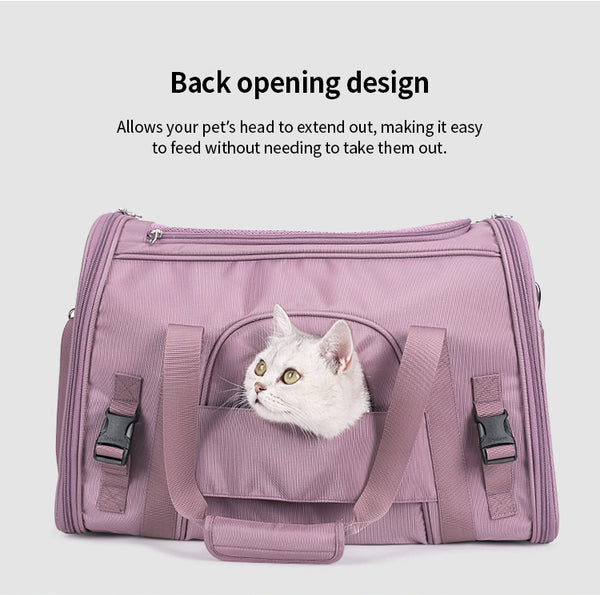 Truelove 1 Side Expandable Duffle Carrier for Dogs & Cats (Wistful Mauve)