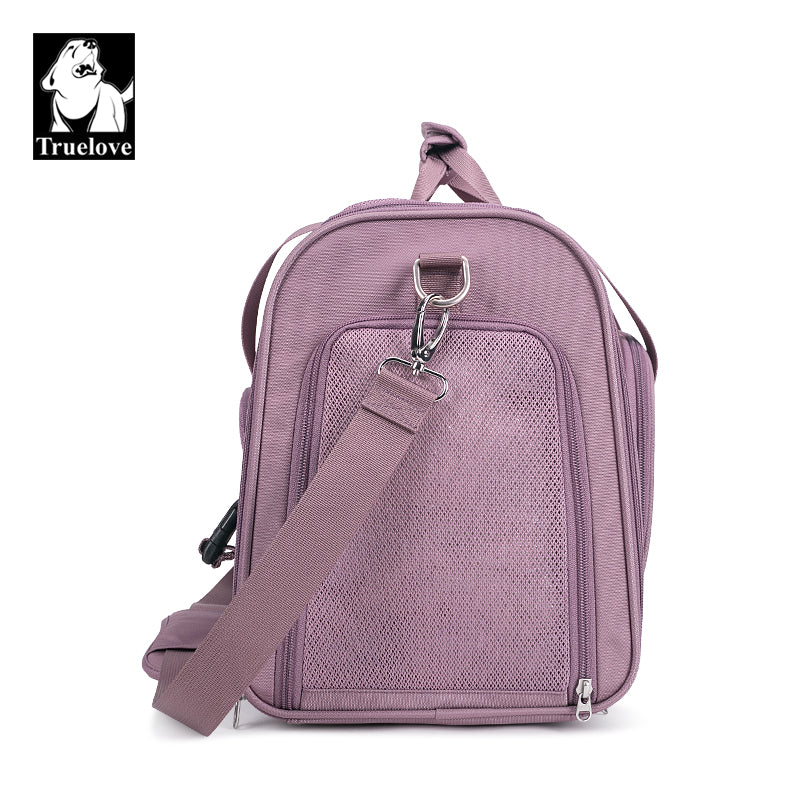 Truelove 1 Side Expandable Duffle Carrier for Dogs & Cats (Wistful Mauve) Both-Bedding, Mats & Travel Supplies Truelove