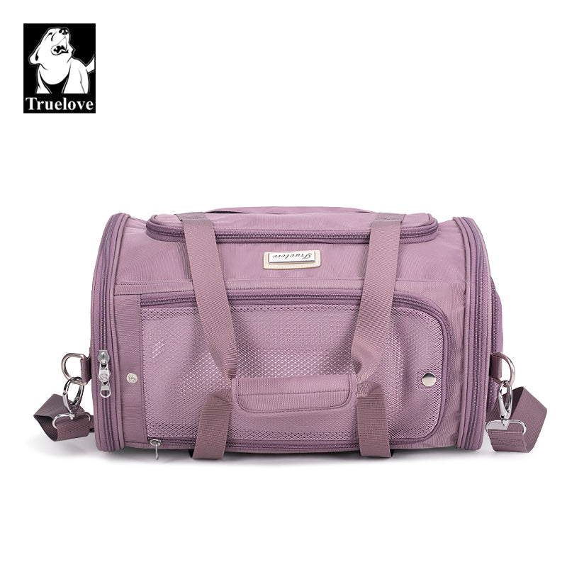 Truelove 1 Side Expandable Duffle Carrier for Dogs & Cats (Wistful Mauve) Both-Bedding, Mats & Travel Supplies Truelove