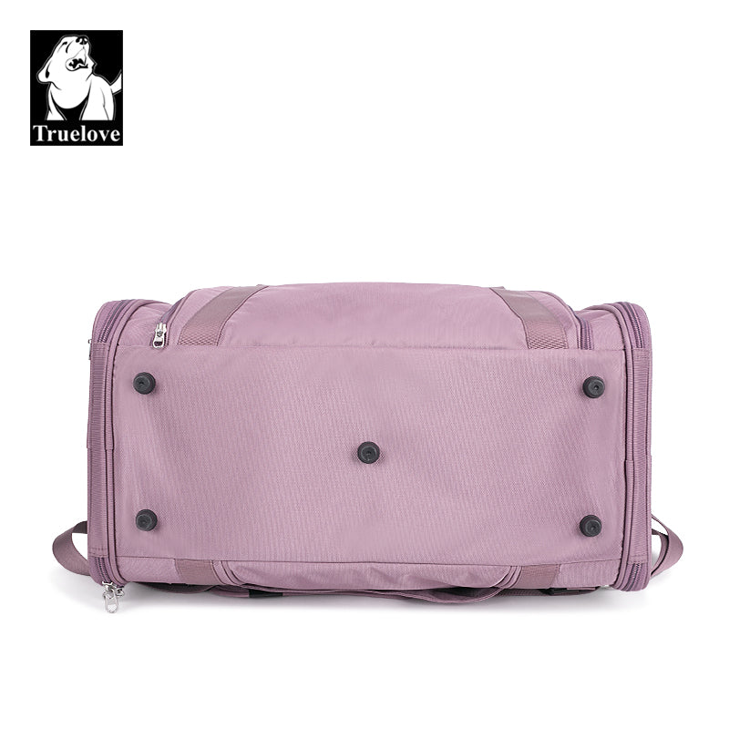 Truelove 1 Side Expandable Duffle Carrier for Dogs & Cats (Wistful Mauve) Both-Bedding, Mats & Travel Supplies Truelove