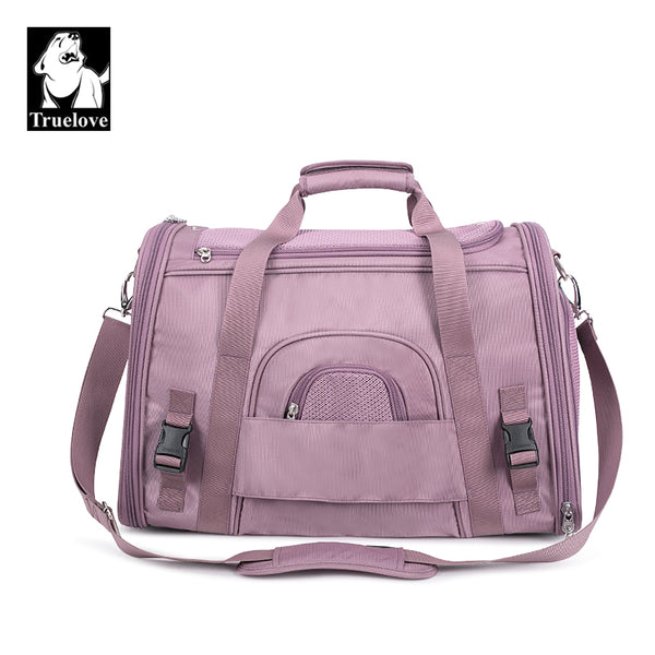 Truelove 1 Side Expandable Duffle Carrier for Dogs & Cats (Wistful Mauve)