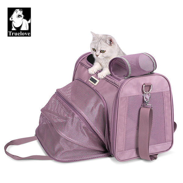 Truelove 1 Side Expandable Duffle Carrier for Dogs & Cats (Wistful Mauve)