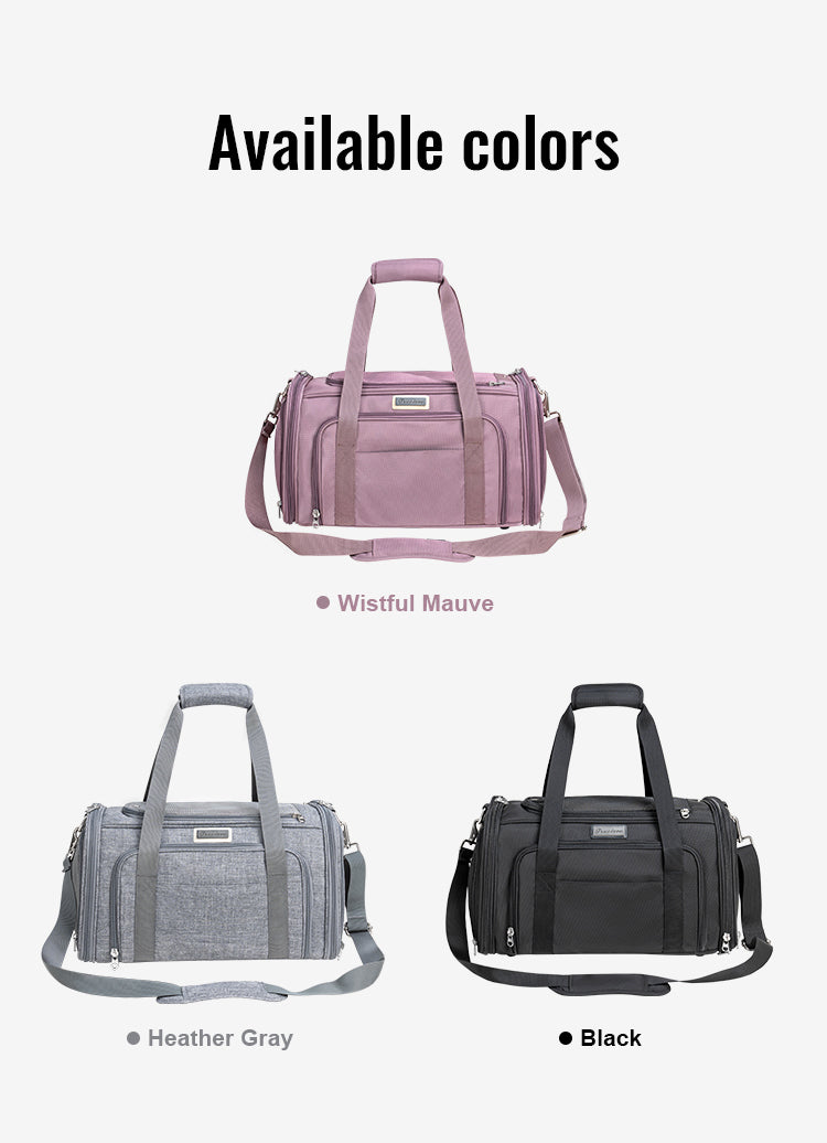 Truelove 3 Side Expandable Duffle Carrier for Dogs & Cats (Heather Gray) Both-Bedding, Mats & Travel Supplies Truelove