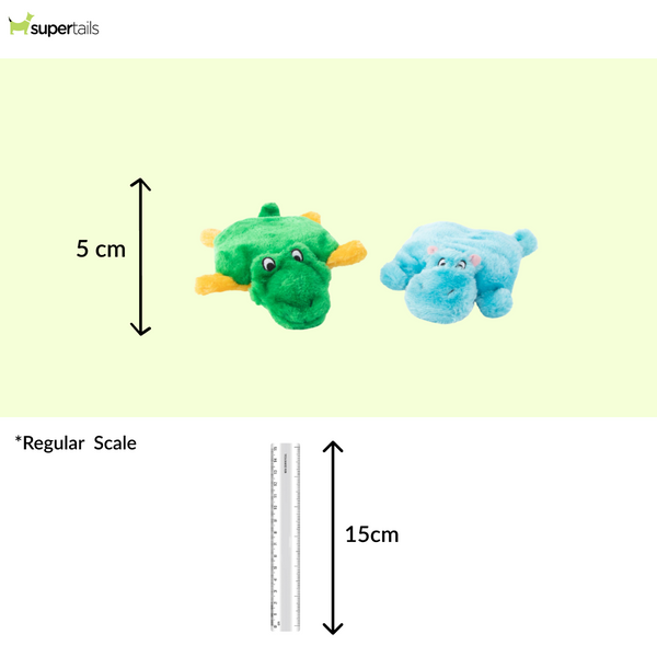 Zippy Paws Squeakie Pads Hippo & Aligator Plush Toy for Dogs