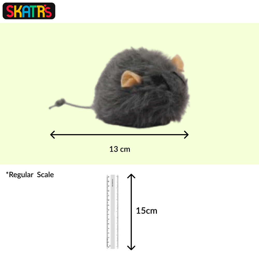 Skatrs Wiggle Mouse Toy for Cats (Grey) Cats-Toys Skatrs