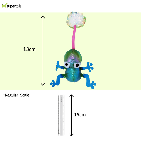 Kong Flingaroo Frog Toy for Cats (Blue)