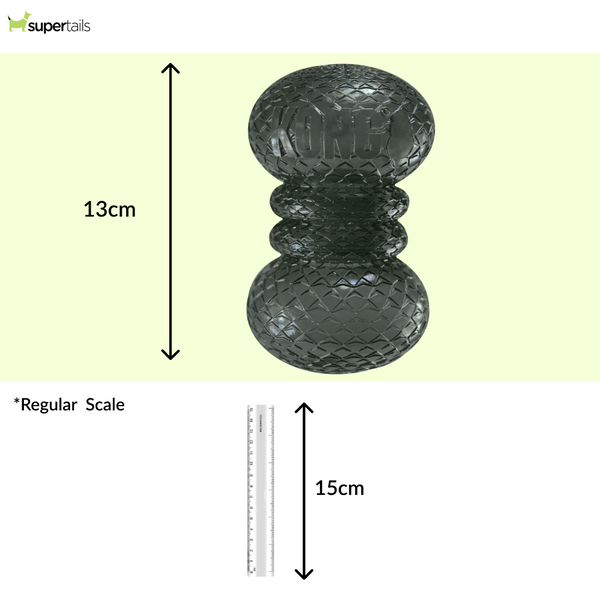 Kong DuraMax Dumbbell Toy for Dogs (Black Transparent)
