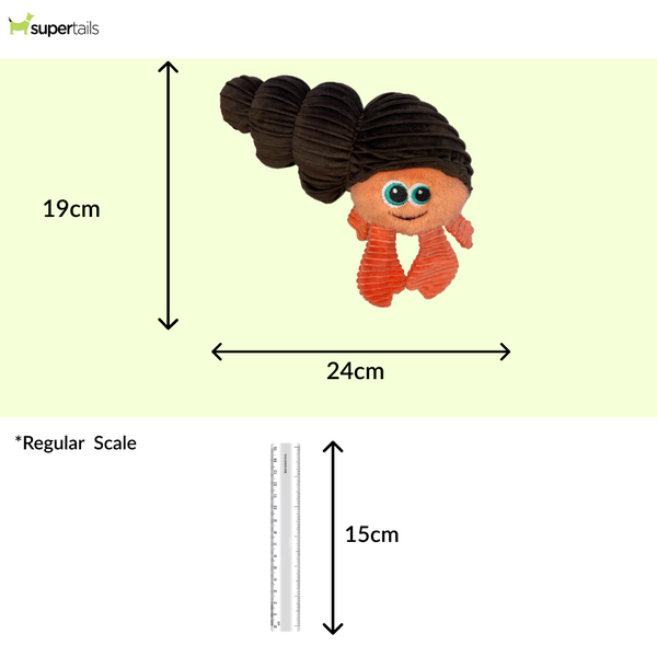 Kong Cuteseas Rufflez Hermit Crab Toy for Dogs (Brown)
