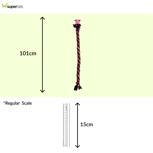 Kong Signature Rope Mega Dual Knot Toy for Dogs (Red & Black)