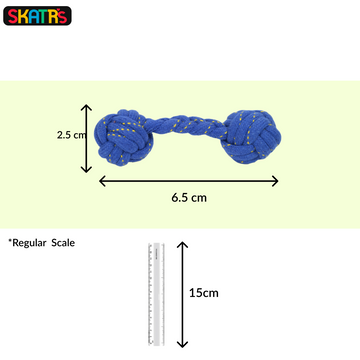 Skatrs Knotted Dummy, Knotted Ball, Dumbbell and Ball Shaped Rope Chew Toy for Dogs and Cats Combo