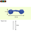 Skatrs Dumbbell Shaped Rope Chew Toy for Dogs and Cats (Blue/Yellow)