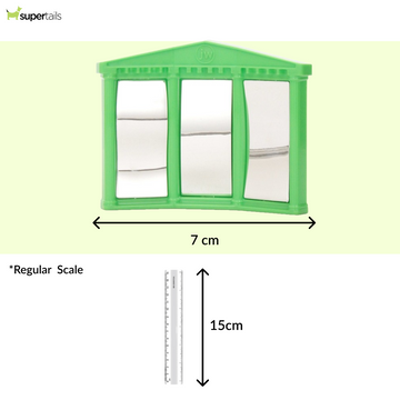 JW Activity Fun House Mirror Toy for Birds (Green)