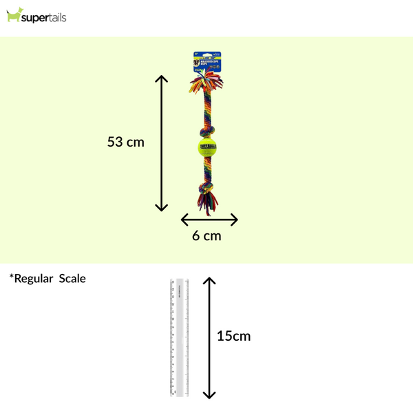 Petsport Kaleidoscope Rope Tug Ball for Dogs