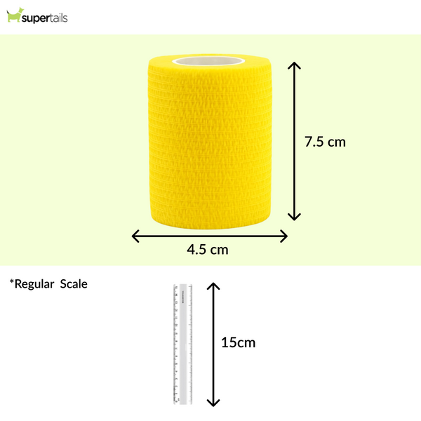 Talking Dog Club Self Adhesive Paws Wraps for Dogs (Yellow)