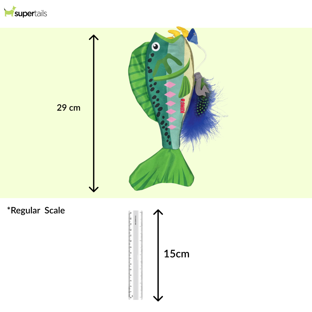 Kong Wrangler Angler Fish Toy for Cats (Green) Cats-Toys Kong