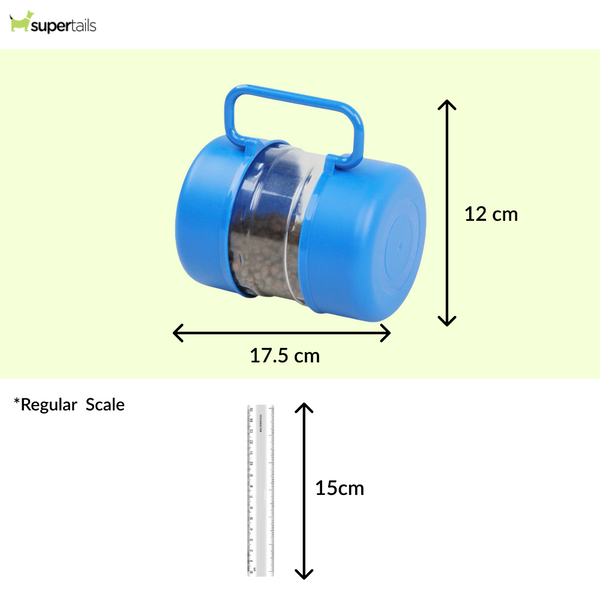 Talking Dog Club 3 in 1 Travel Bowl Set for Dogs and Cats (Blue)