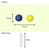 Zeus Tpr Encased Tennis Ball Toy for Dogs (Blue & Yellow)