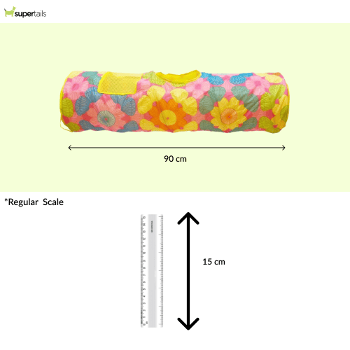 Barkbutler x Fofos Floral Pop Up Tunnel Toy for Cats
