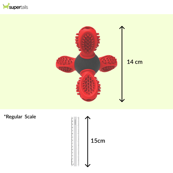 M Pets Saturn Toy for Dogs (Red/Black)