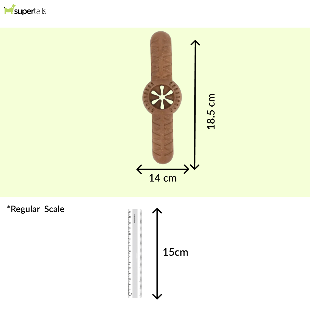 Talking Dog Club Bar Nylon Bone Heavy Chew Toy for Dogs (Brown) Dogs-Toys Talking Dog Club Dropship
