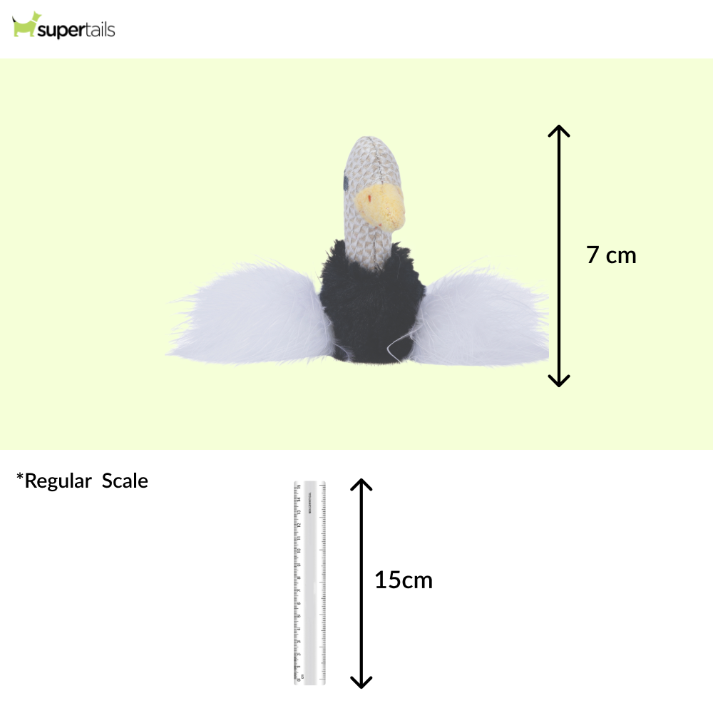 M Pets Plume Ostrich Catnip Toy for Cats (White) Cats-Toys M Pets