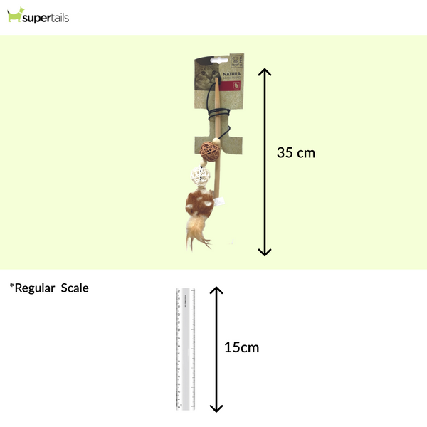 M Pets Natura 3 Ball Wand Toy for Cats