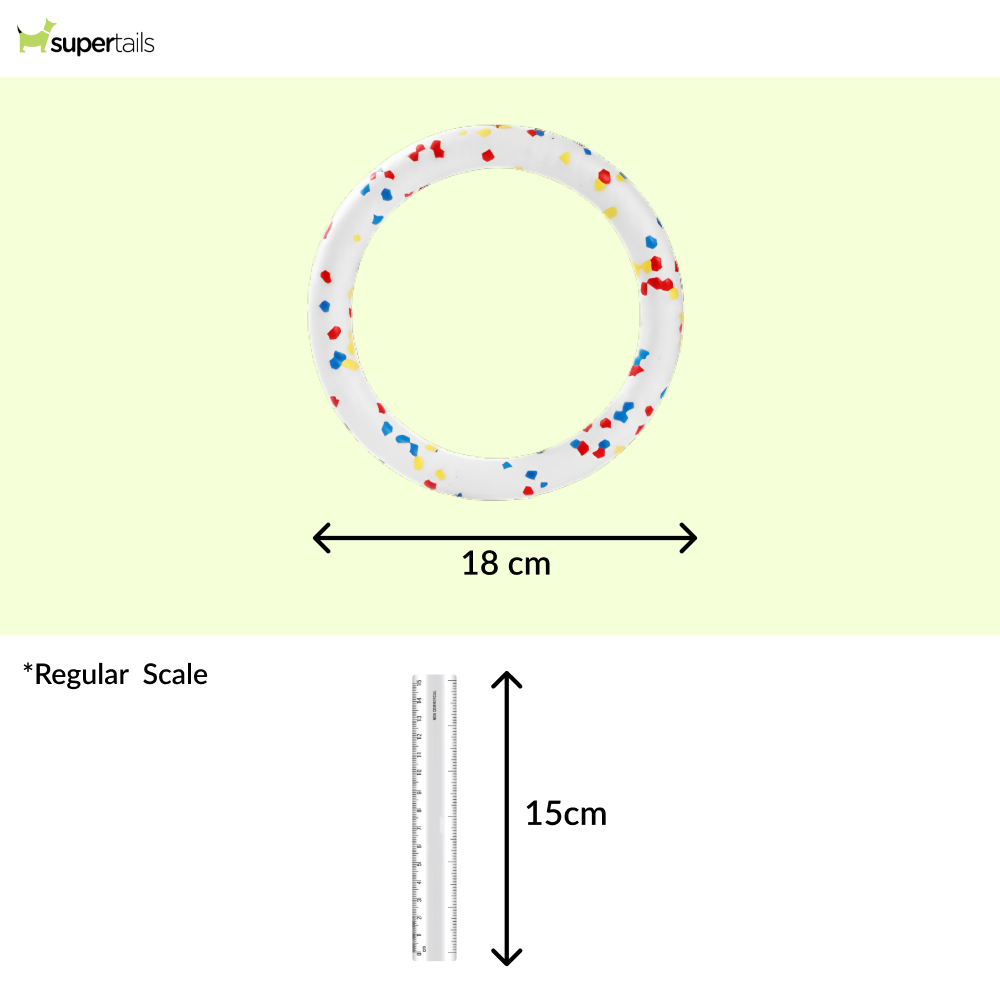 Talking Dog Club Bloom Ring Indestructible Heavy Chew Toy for Dogs (White) Dogs-Toys Talking Dog Club Dropship