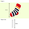 Talking Dog Club Mr.Socks Stripy Squeaker Plush Toy for Dogs (Red/Black) Dogs-Toys Talking Dog Club Dropship