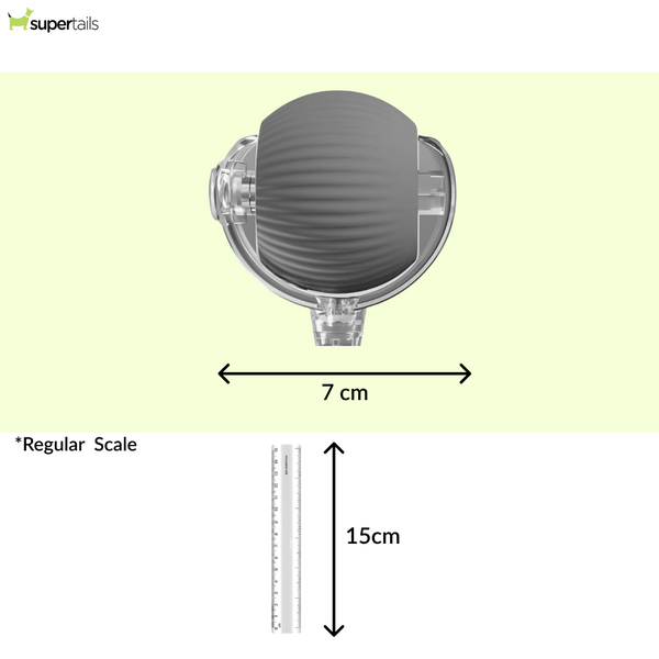 Talking Dog Club Automatic Rotating Interactive LED Ball for Cats, Kittens and Puppies (Grey)