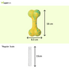 Talking Dog Club Rubber Bone Treat Dispenser Toy for Dogs (Yellow) Dogs-Bowls & Feeders Talking Dog Club Dropship
