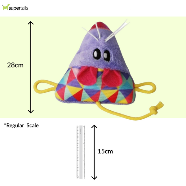 Kong Crackles & Cheez Mouse Toy for Cats (Purple & Yellow)