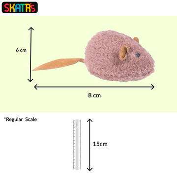 Skatrs Velvet Mouse Toy for Cats (Brown)