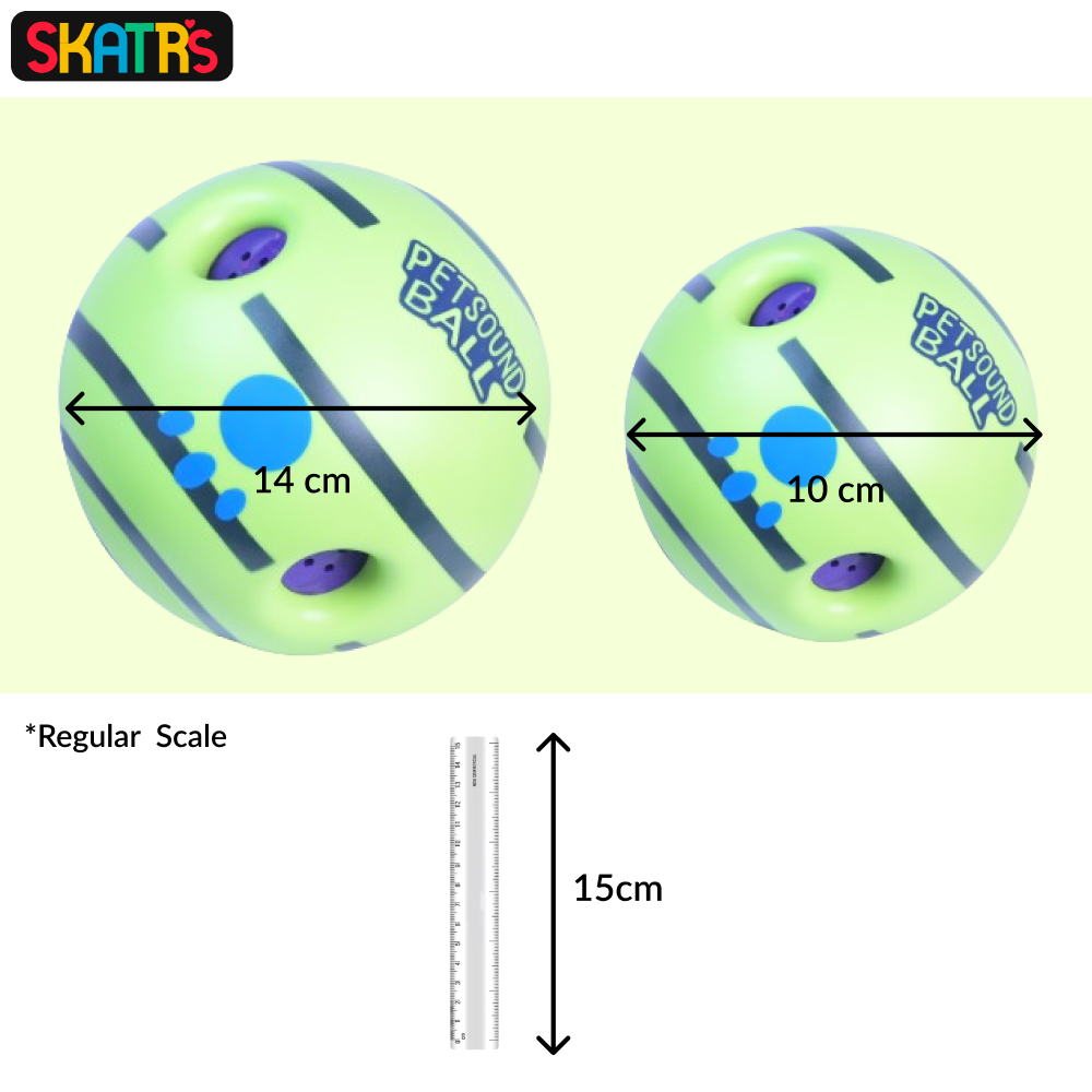 SKATRS Leakage Sound Ball for Dogs and Cats (Green)