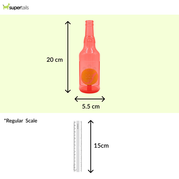 Talking Dog Club Ball in Bottle Rubber Chew Toy for Dogs (Red)