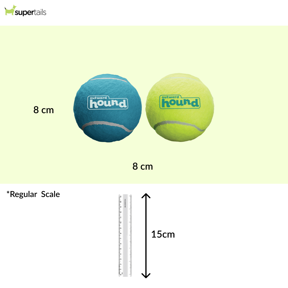 Petstages Squeaker Tenis Ballz Toy for Dogs (Blue/Green) Dogs-Toys Petstages