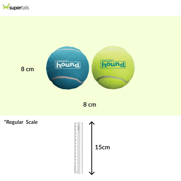 Petstages Squeaker Tenis Ballz Toy for Dogs (Blue/Green)