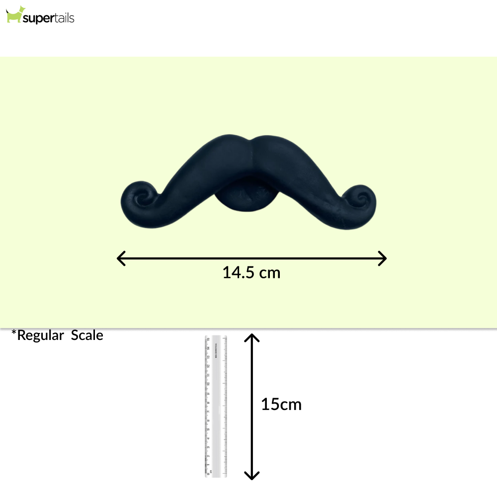 Talking Dog Club Moustache Squeaky Toy for Dogs (Black) Dogs-Toys Talking Dog Club Dropship