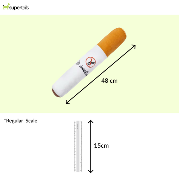 Talking Dog Club XL No Smoke Cigarette Plush Toy for Dogs (White)