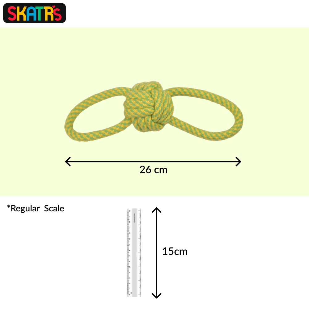 Skatrs Double Loop Knotted Rope Chew Toy for Dogs and Cats (Buy 1 Get 1) Both-Toys Skatrs