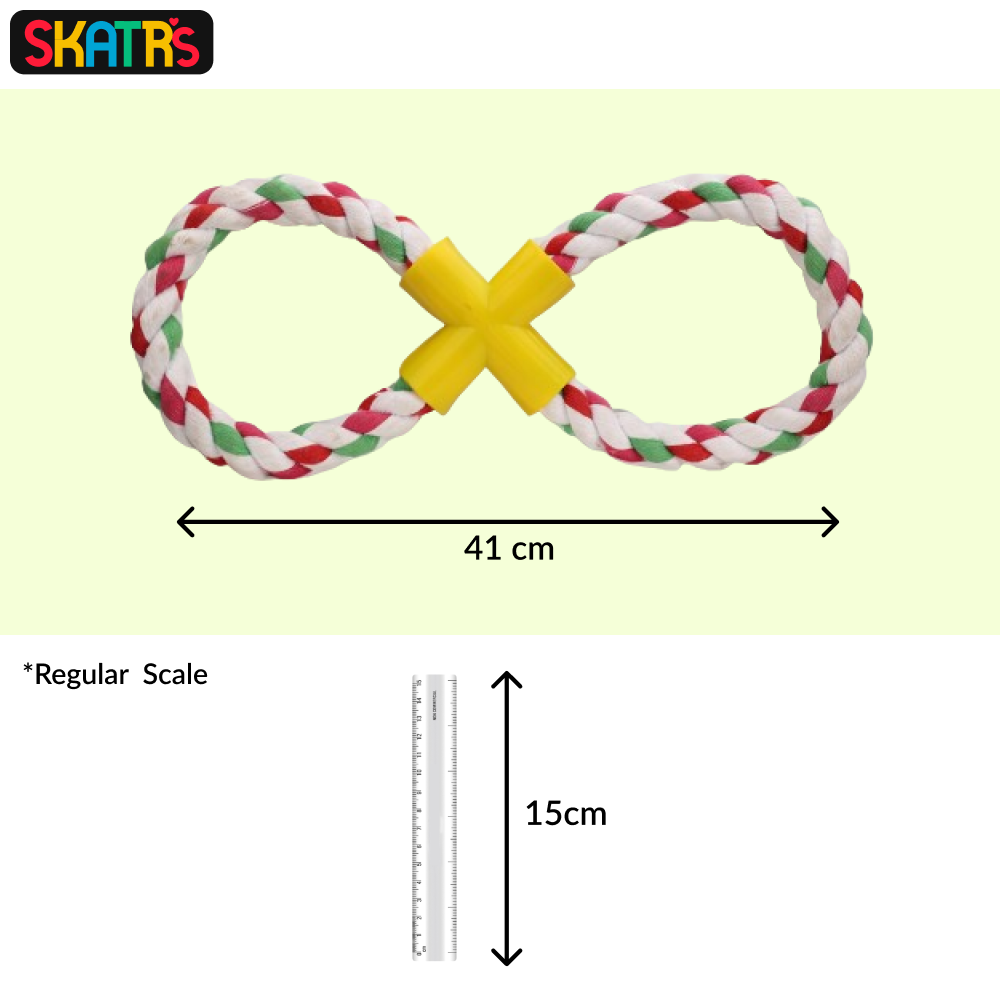 Skatrs Cotton Loop Rope Tug Toy for Dogs and Cats