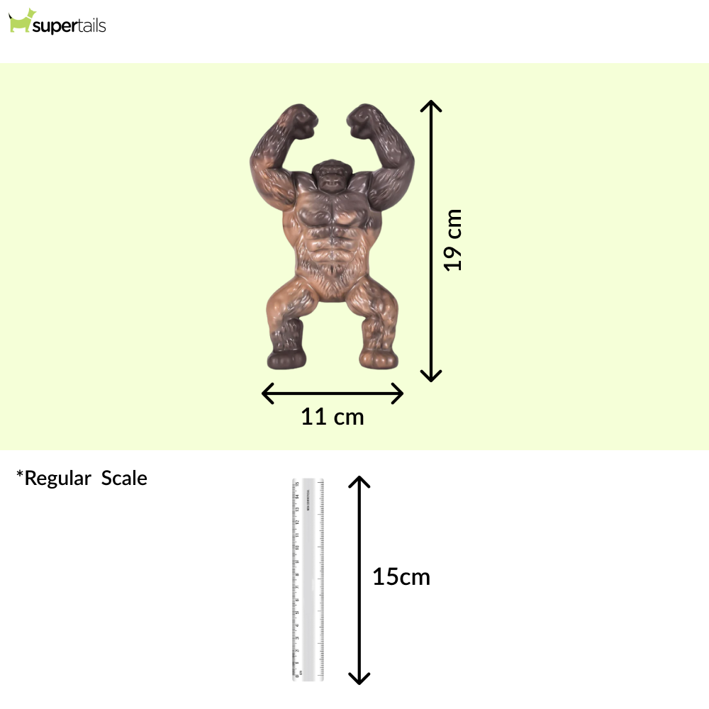 Talking Dog Club Gorilla Nylon Bone Heavy Chew Toy for Dogs (Brown) Dogs-Toys Talking Dog Club Dropship