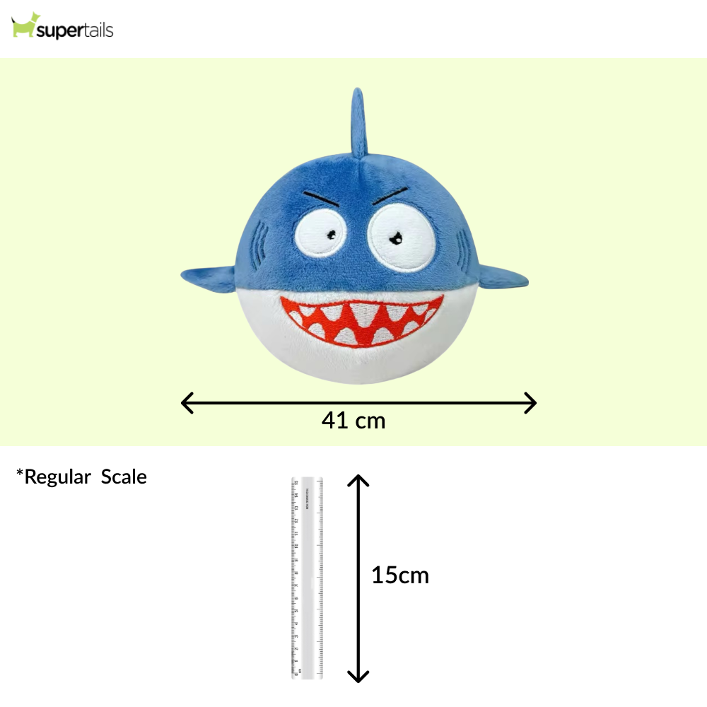 Talking Dog Club 3 in 1 Pop a Shark Bouncy Chew Toy for Dogs (Blue) Dogs-Toys Talking Dog Club Dropship