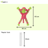 Talking Dog Club Monkey on Ropes with Multiple Squeaker Toy for Dogs (Pink) Dogs-Toys Talking Dog Club Dropship