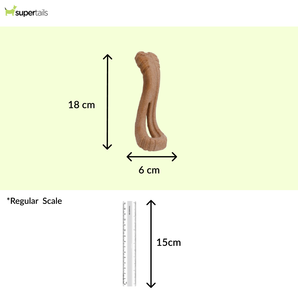 Petstages Dogwood Flip Chew Bone Toy for Dogs (Brown)