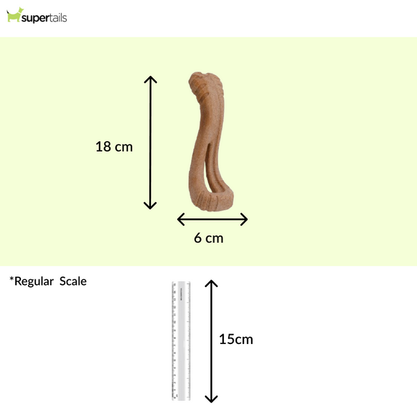 Petstages Dogwood Flip Chew Bone Toy for Dogs (Brown)