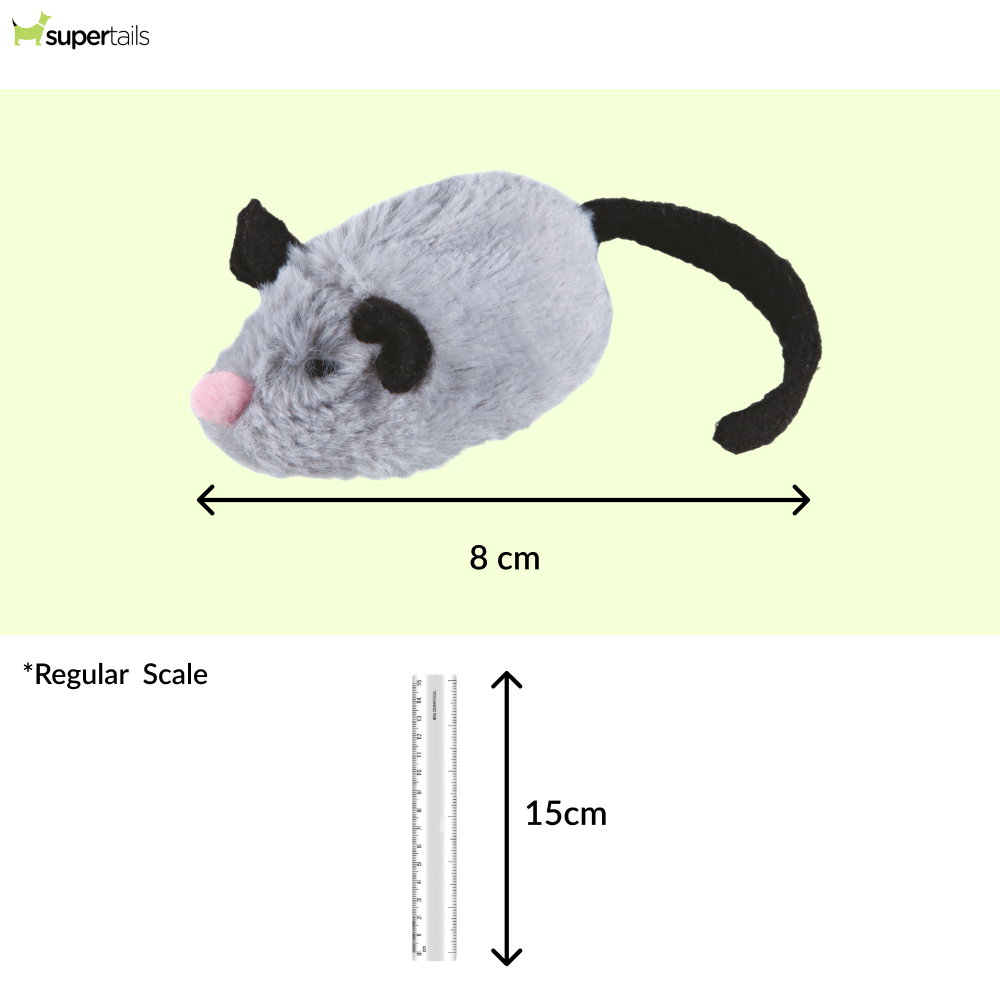 Trixie Active Mouse Toy for Cats (Grey) Cats-Toys Trixie