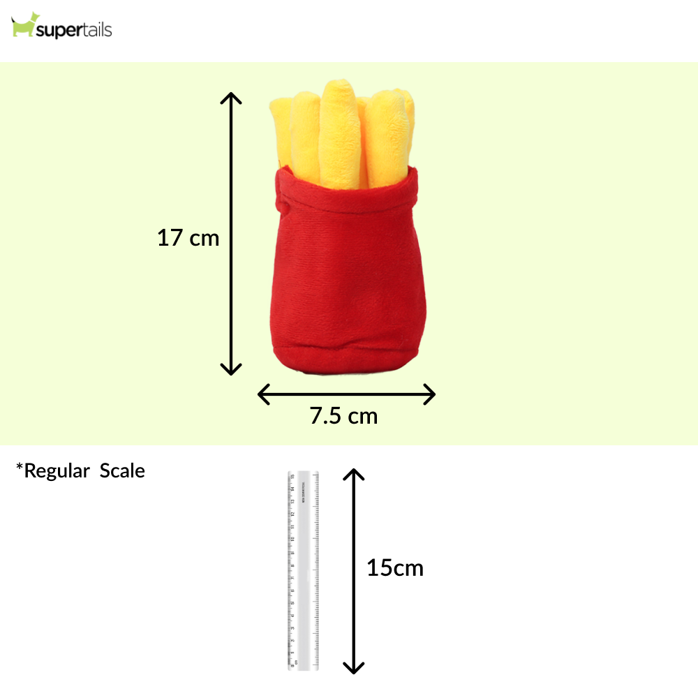 Skatrs French Fries Plush Toy for Dogs and Cats Both-Toys Skatrs