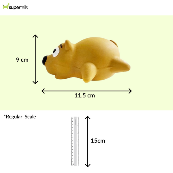Squeeezys Latex Little Bear Squeaky Chew Toy for Dogs (Brown)