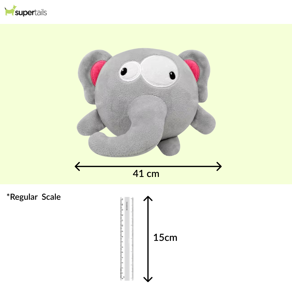 Talking Dog Club 3 in 1 Pop a Ele Bouncy Chew Toy for Dogs (Grey) Dogs-Toys Talking Dog Club Dropship