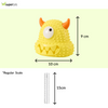 Talking Dog Club Monster Head Tough Rubber Chew Toy for Dogs (Yellow) Dogs-Toys Talking Dog Club Dropship